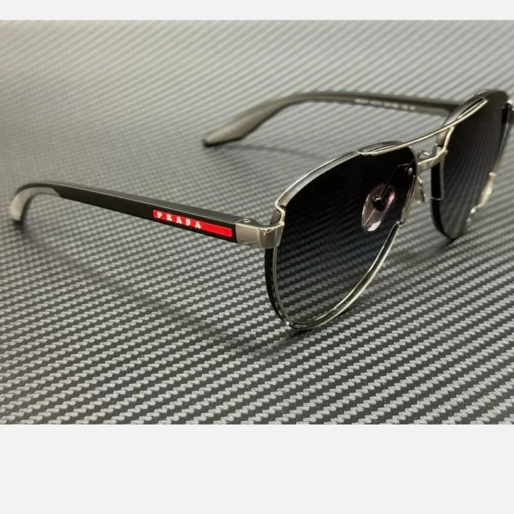 Prada 61mm Grey Men's Gradient Sunglasse